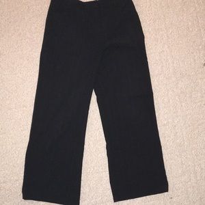 Merona Wide Leg Black w/Red Pinstripe Pants
